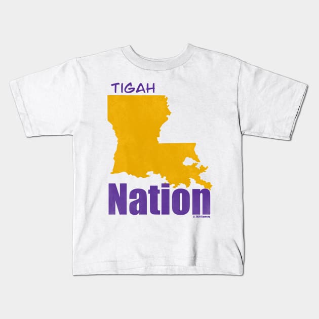 Tigah Nation Kids T-Shirt by Capestry